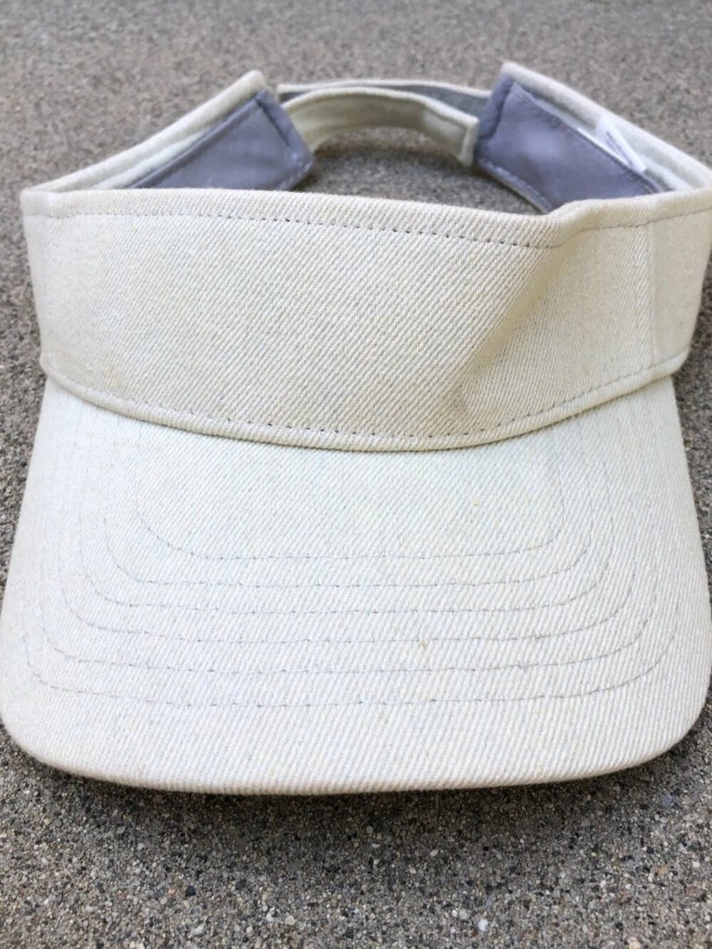 TARGET High Crown Visor Hat Men's Beige White Adjustable Cap Cotton Blend